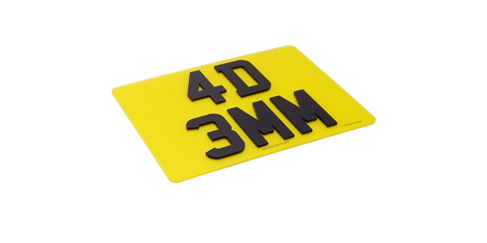 4D 3mm Number Plates