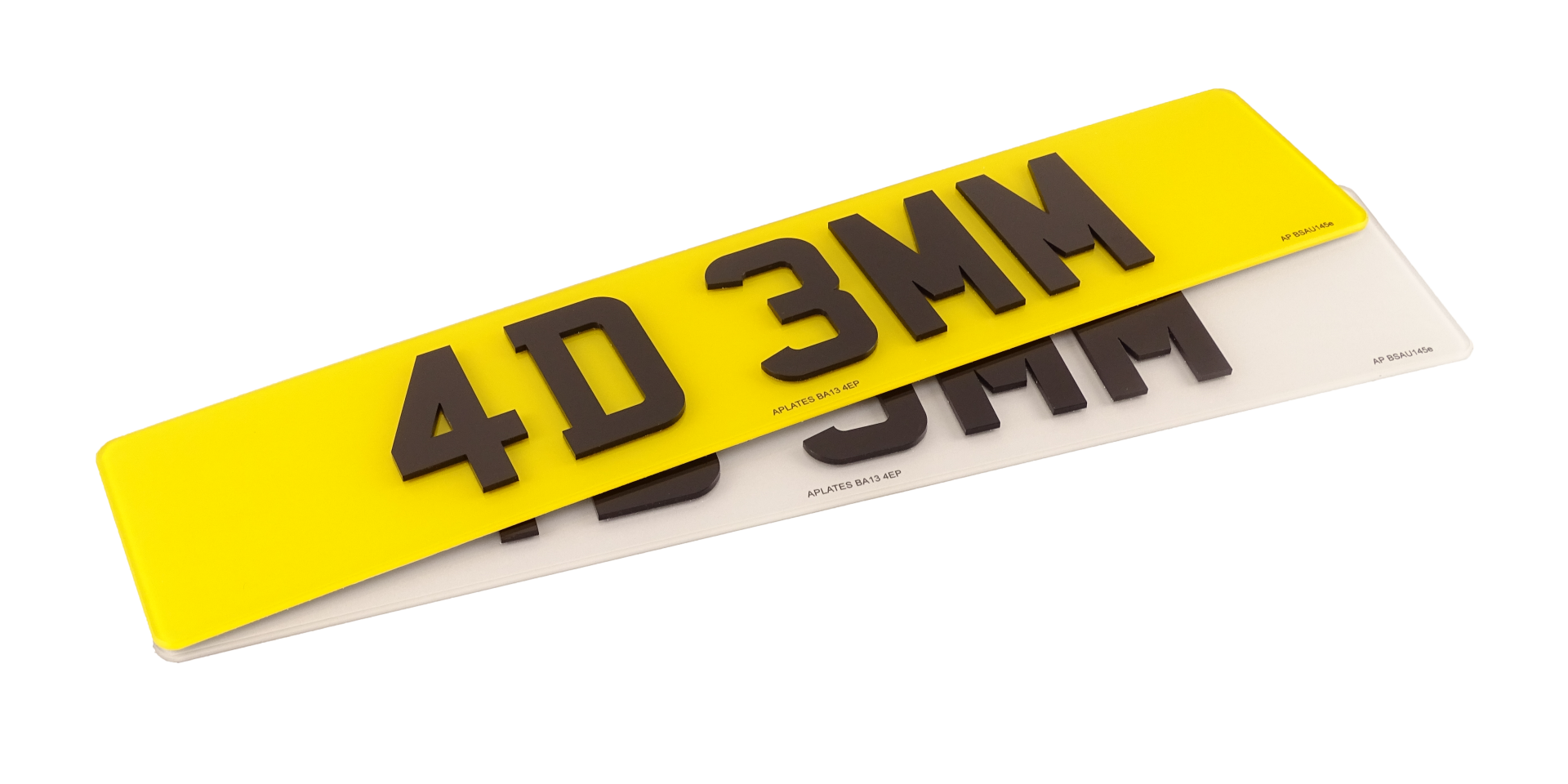 4D 3mm Number Plates