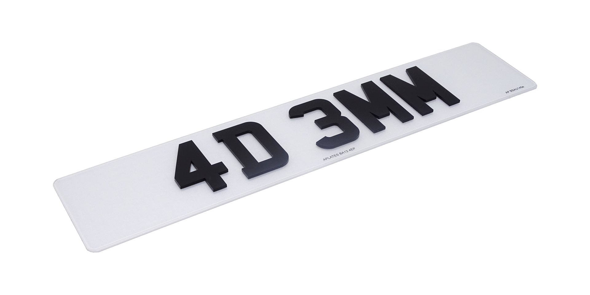 4D Number Plates - 3mm Acrylic