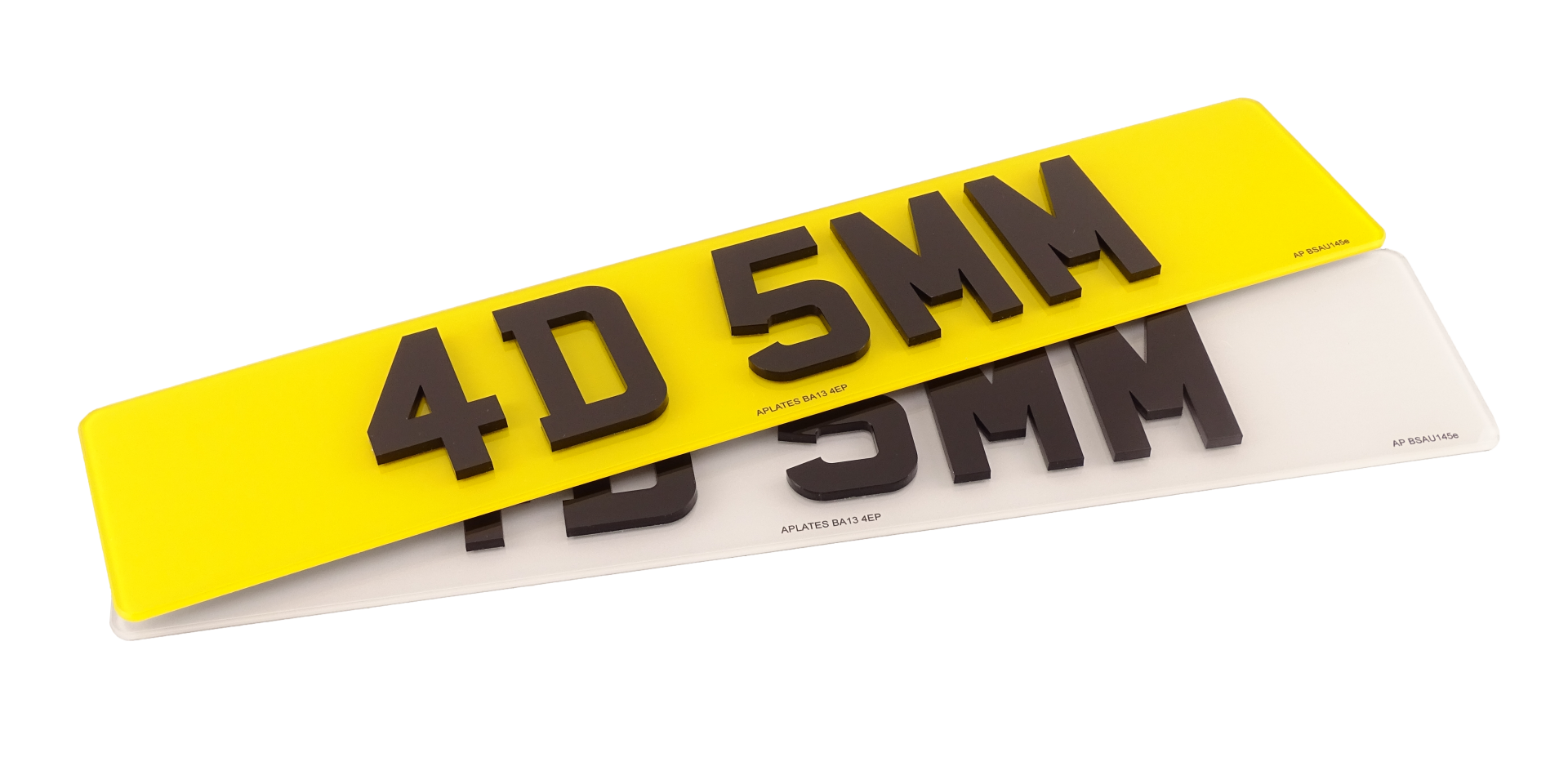 4D Number Plates - 5mm Acrylic