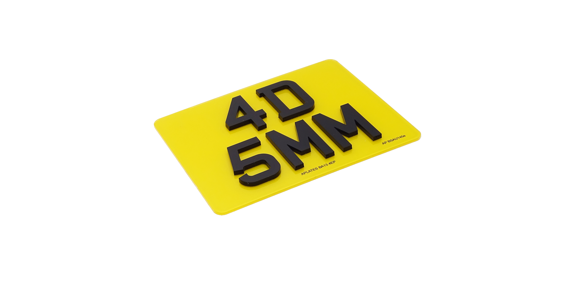 4D Number Plates - 5mm Acrylic