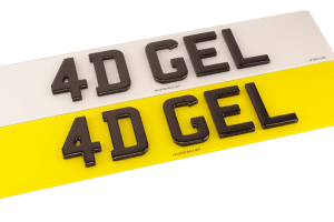 4D Gel Number Plates - 5mm Acrylic + Gel Topping