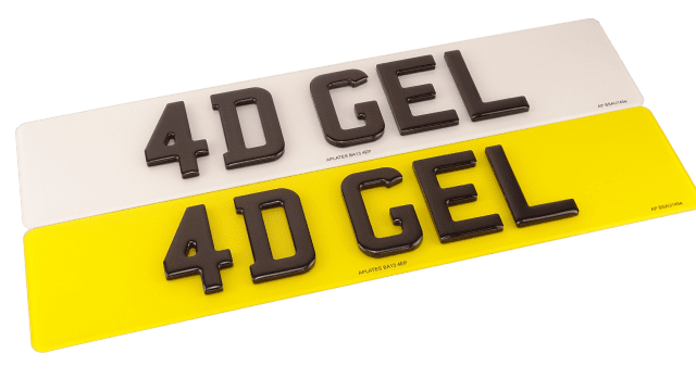 4D Gel Number Plates - 5mm Acrylic + Gel Topping