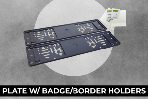 Number Plate Holders, For Plates With Badges and Borders - Set of 2